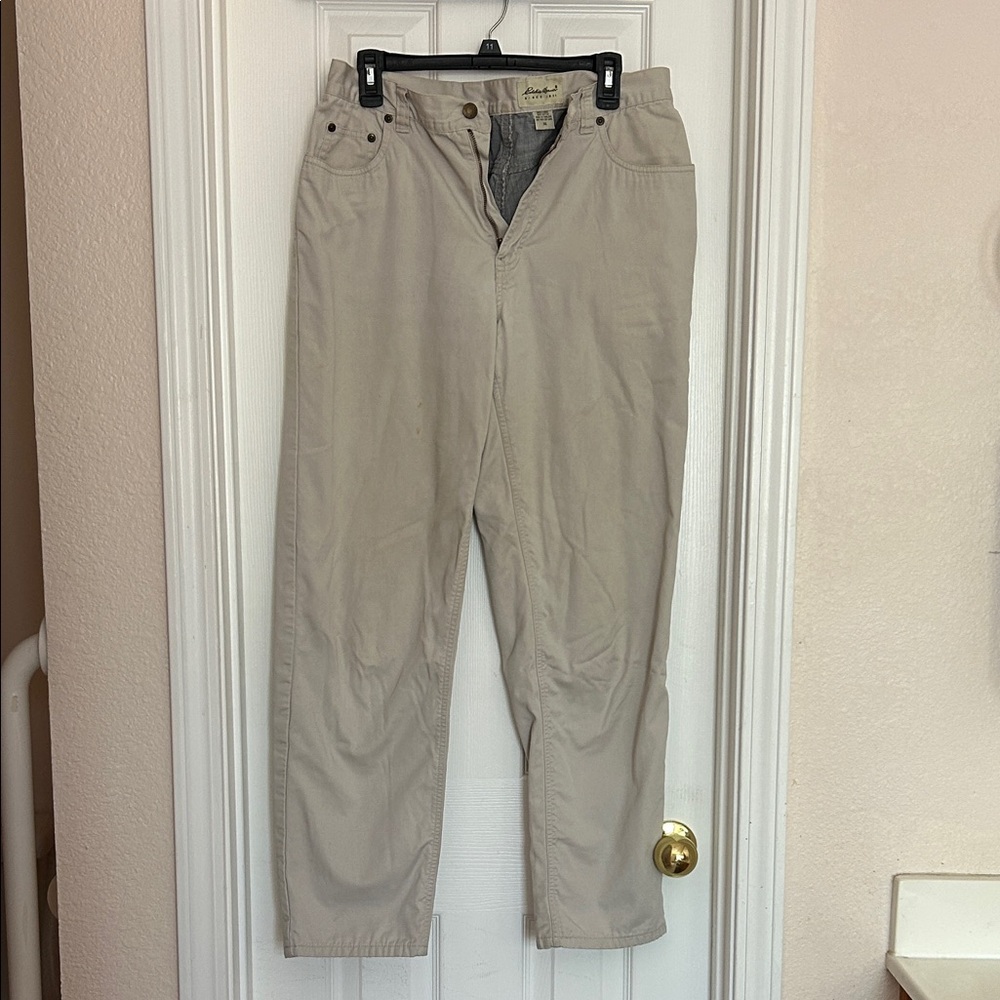 Eddie Bauer Women's Lined Beige Trousers Size 14